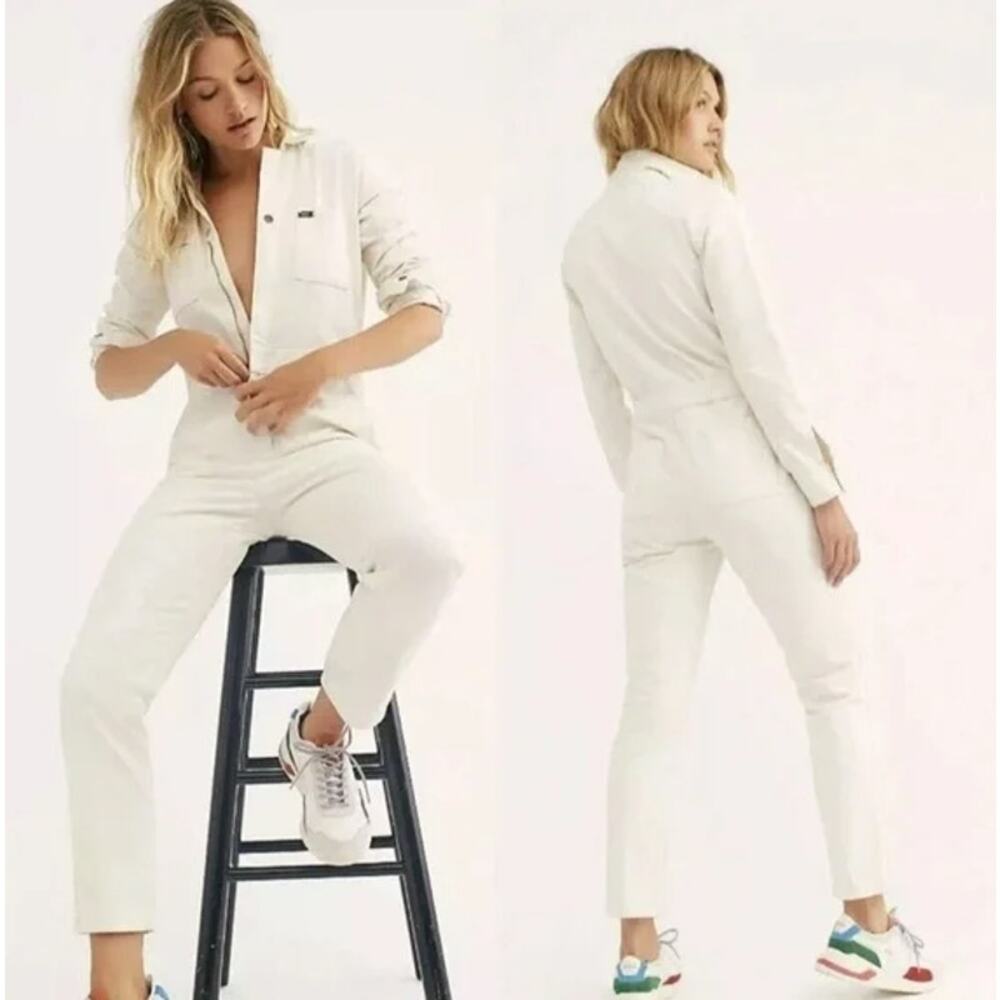 Lee Vintage Modern Union Alls Jumpsuit Coveralls Denim Ecru Size Small NWT